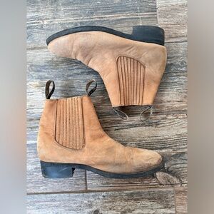 Botines La Espuela Mens Brown Leather Ankle Boots Vintage Western